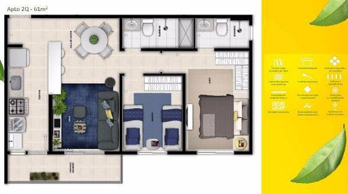 Imagem 12 de 14 de Apartamento De 2 Quartos No Porcelanato Com Entrada Em 60x