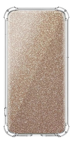 Carcasa Transparente +brillo Dorado Para  Xiaomi Redmi 12c