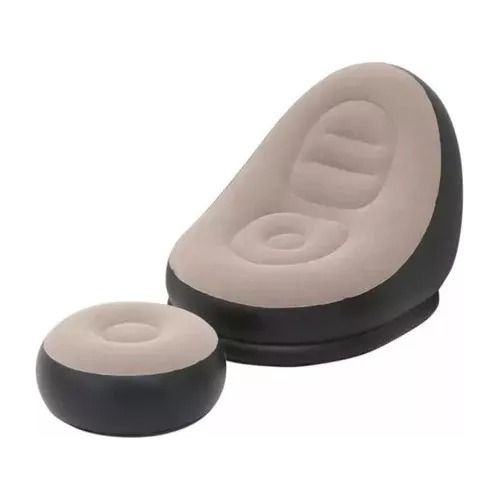 Sofá Tumbona Silla Inflable Reposa Pies Puff Xl 