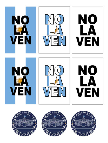 Stickers  No La Ven  Milei / Calcos Plásticos Termo Compu / 