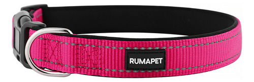 Collar Reflectivo Ajustable Rumapet Para Perros Reforzado Rosa Rumapet Chico
