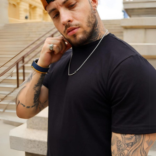 Camiseta Oversized Masculina Basica Lisa Algodão Streetwear