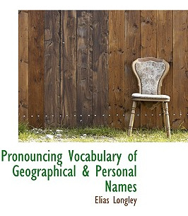 Libro Pronouncing Vocabulary Of Geographical & Personal N...