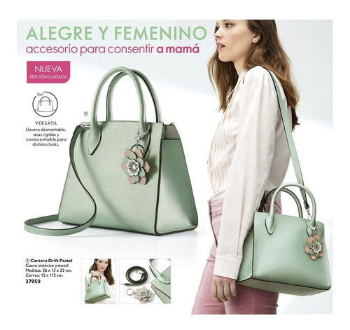 Imagen 1 de 1 de Bolsa Drift Verde Pastel Oriflame