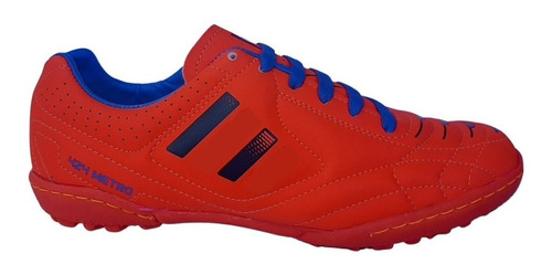 Tenis Futbol Rapido Modelo 424 Rojo / Negro