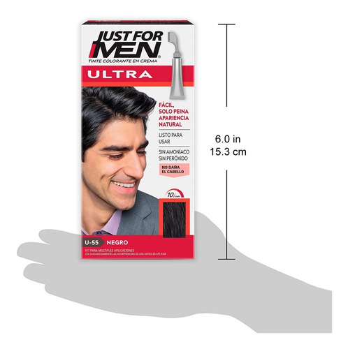 Tinte Just For Men Ultra Negro 35 Caja Con Frasco Con 60 Ml