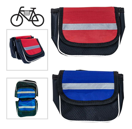 Imagen 2 de 3 de Bolso Doble Para Bicicleta Ciclismo Mtb Everest