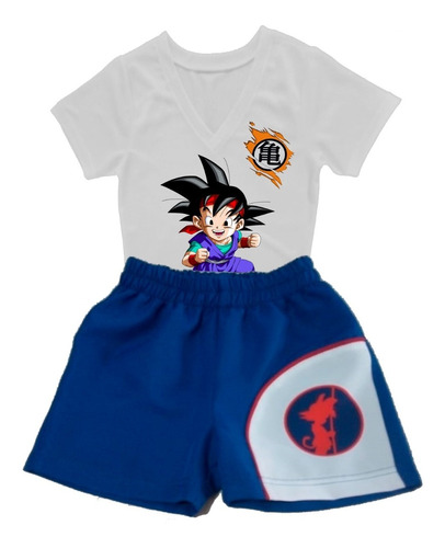 Conjunto De Bebe Short Y Playera Dragon Ball Goku  #01