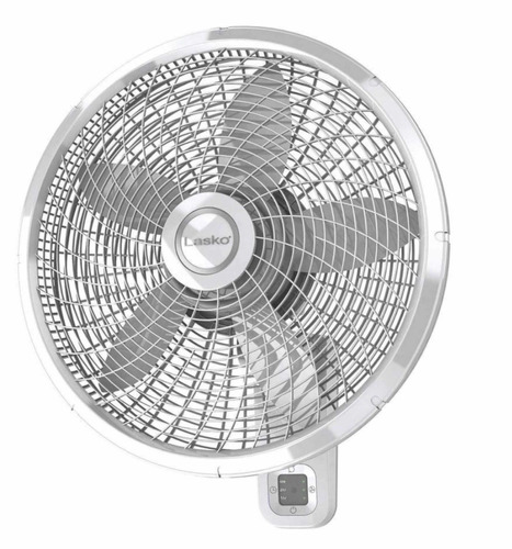 Ventilador de pared Lasko M18950 blanco con 5 aspas color  white de  plástico, 18" de diámetro 120 V