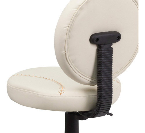 Flash Furniture Jonathan - Silla Giratoria De Béisbol Para. Color Marrón Y Crema