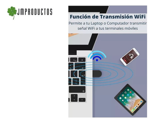 Adaptador Transmisor Usb 2 En 1 Wifi + Bluetooth Para Pc