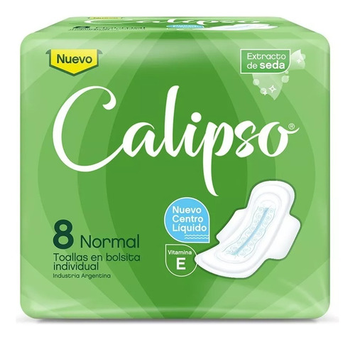 Calipso Normal Extracto De Seda Toalla Femenina 8uni X3paq
