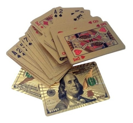 Baraja Dorada De 100 Dolares Americana Naipes