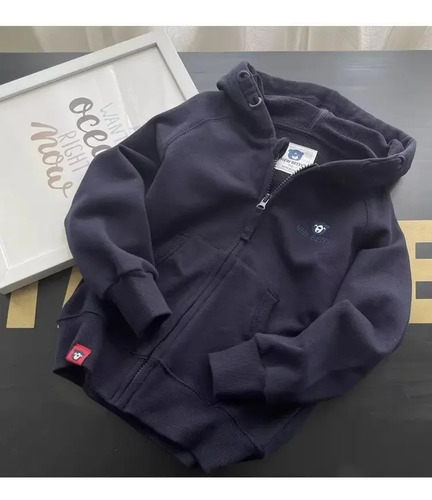 Sudadera Infantil Con Capucha Y Cremallera Cálida De Estilo
