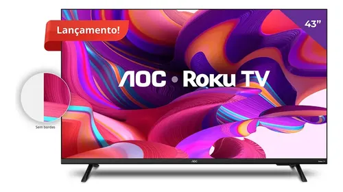 Smart Tv 43 Full Hd Com Roku Tv 43s513578g Aoc Bivolt