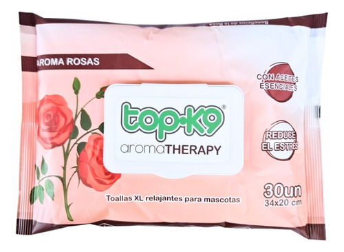 Toallitas Humedas Topk9 Aromatherapy 30u Xl 34x20cm