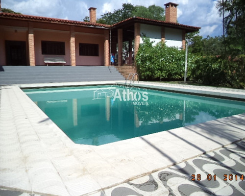 Imagem 3 de 30 de Chácara Com Casa Sede - 3 Dormts(1 Suíte), Lavabo, Sala De Estar Com Lareira, Sala De Jantar, Cozinha, Lavanderia Com Armário, Área Gourmet Com Churrasqueira E 2 Wcs., Casa Caseiro - Ch00301 - 695248