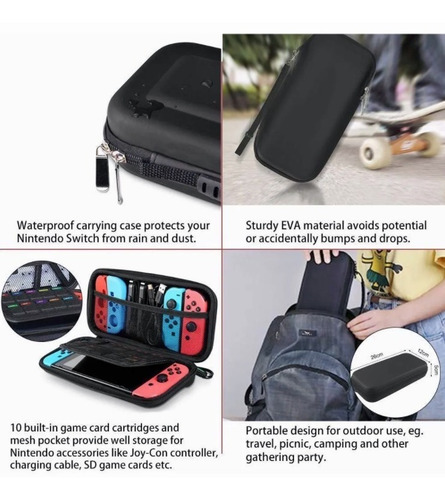 Imagen 8 de 9 de Nintendo Switch Kit De Accesorios Con Estuche Para 16 En 1