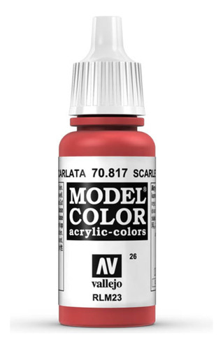 Vallejo Model Color Escarlata Acabado Mate Opaco Rojo Hobby