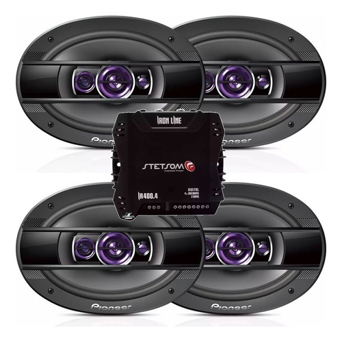 4 Unidade Falante 6x9 69 Pioneer 800w Quadriaxial + Stetsom