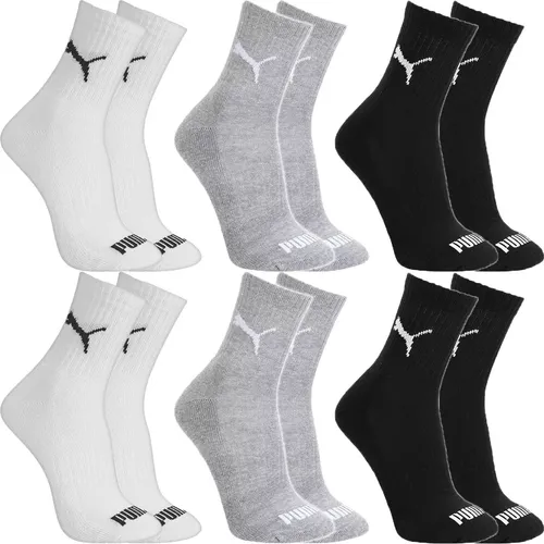 comprar Kit 6 Pares Meias Puma Cano Médio Masculino Adulto Algodão