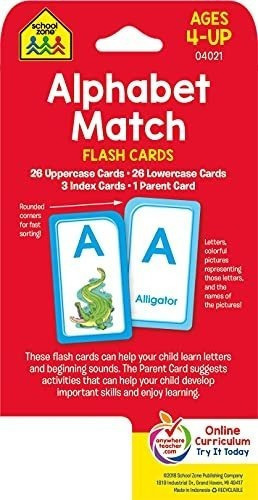 School Zone - Alphabet Match Flash Cards - Ages 4 An, de School Zone. Editorial School Zone Publishing en inglés
