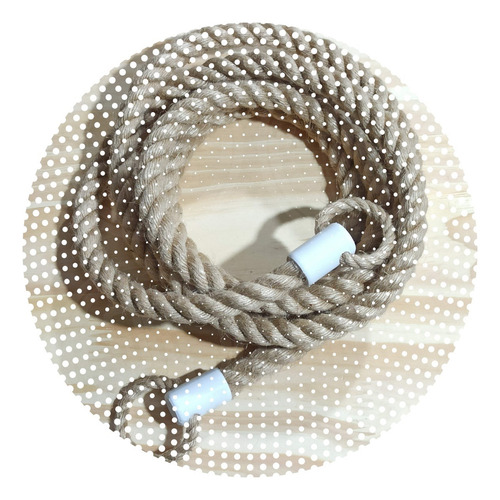 Soga Yute De 12 Mm Rustica + Soportes Divisor Espacios Areas Color Natural