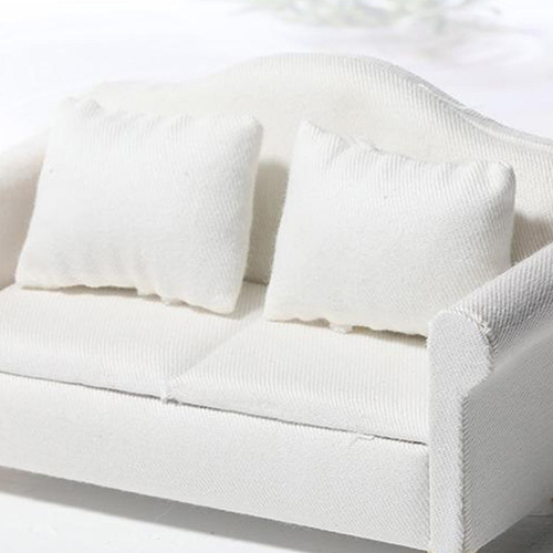 2 X 1/12 Sofá De Madera Amor Asiento Casa De Muñecas