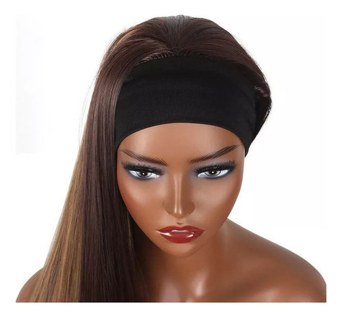 Para Peluca De Diadema Larga Recta For Mujer