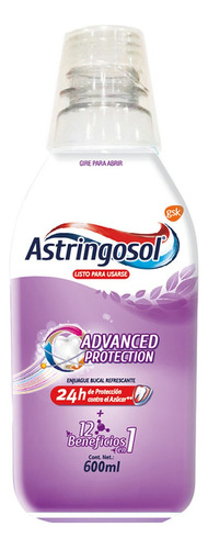 Enjuague Bucal Astringosol Listo Para Usarse Advanced Protection 600ml