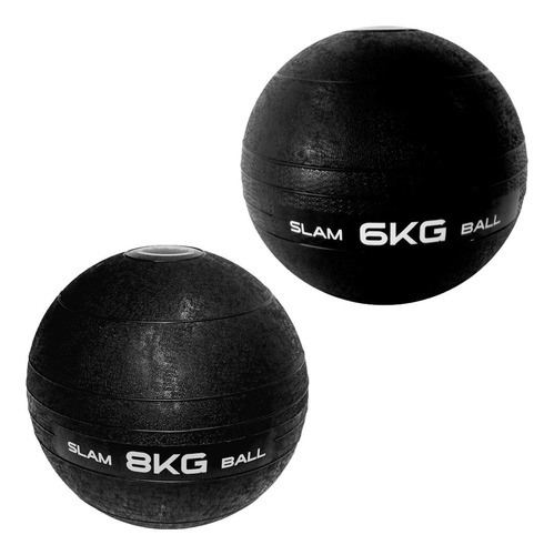 Kit Slam Ball Bola Peso Crossfit 6kg E 8kg Vigfit Sports