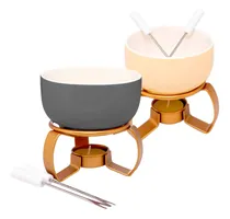 Comprar 2 Panela Aparelho Conjunto Fondue Fundi Chocolate Queijo 