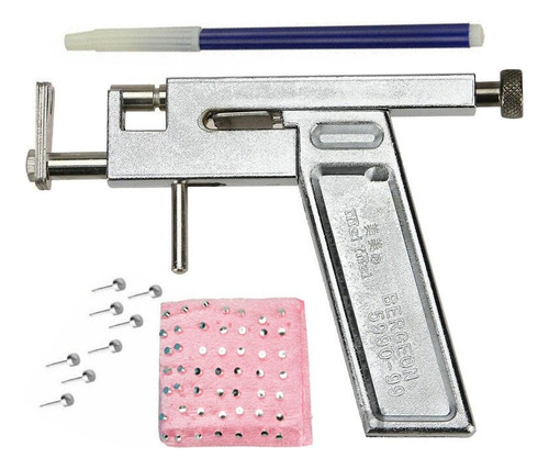 Pistola Perforadora De Orejas Profesional Con 98 Clavos