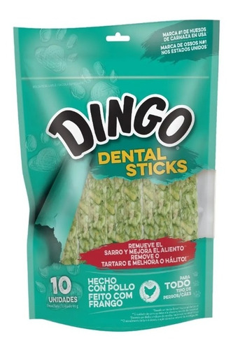 Snack Para Perros Dingo Dental Munchy Sticks 10un