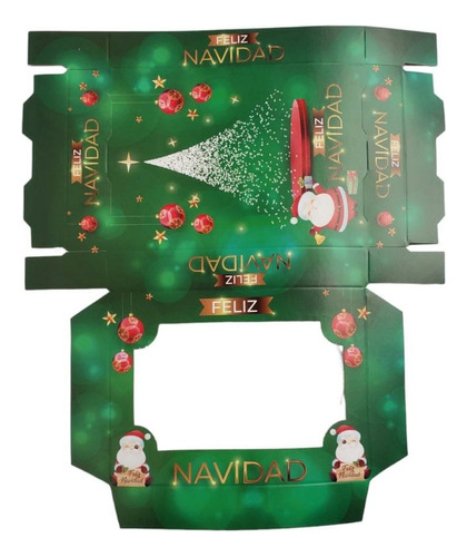 Set 6 Cajas Armables Para Regalo, Diseño Navidad 19x14x3 Cm