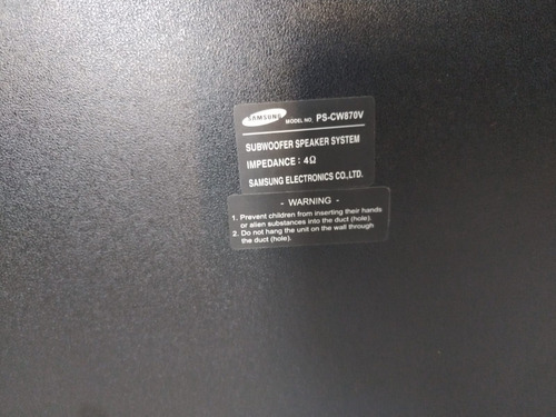 Subwoofer De Minicomponente Samsung Giga Sound Mx-c870 (Usado)