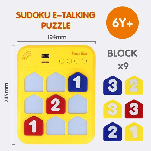 Sudoku Para Niños Juego De Rompecabezas Educativo Electró...