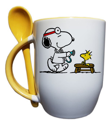 Taza Snoopy Doctor Con Pajarito Mod.739-2 Am