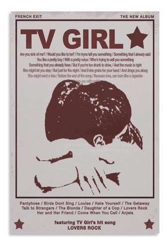 Bichi Tv Girl Vintage Poster Música Carteles Póster Pintura 