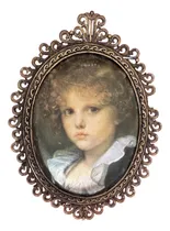 Comprar Cuadro Camafeos En Seda Italiano Retrato Adolescente