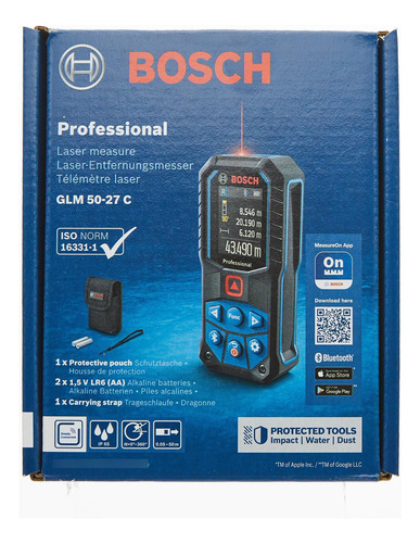 Medidor Láser Glm 50-27 C Con Bluetooth