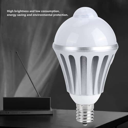 Bombilla De Inducción E17 Ac85265v 9w Con Sensor De Movimien