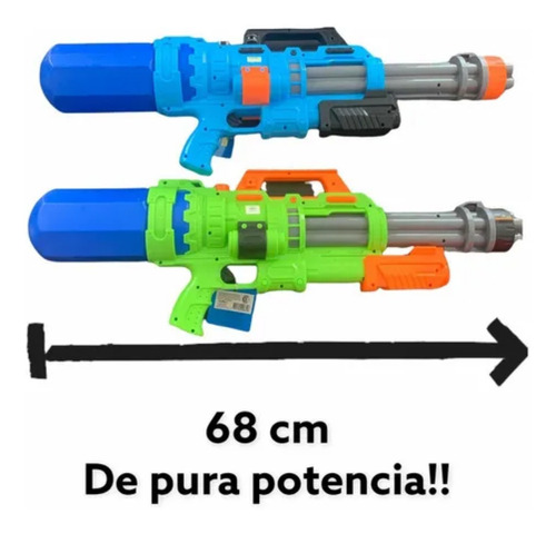 Pistola Lanzador Agua Extra Grande Cañon Arma 68cm Wabro