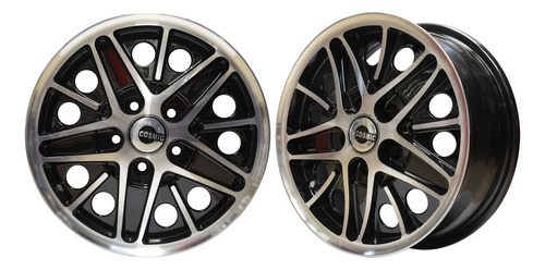 Par De Rines Cosmic 15 X 5.5 Ancho 5/112 Para Vocho Combi Color Negro