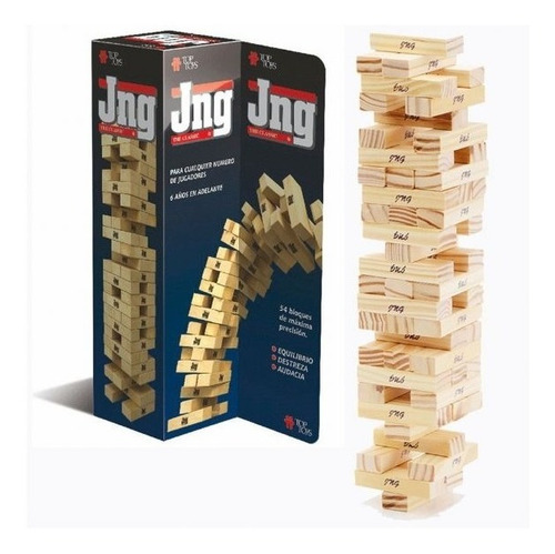 Imagen 4 de 7 de Clasico Juego Jenga Torre De Madera Original Toptoys E.full