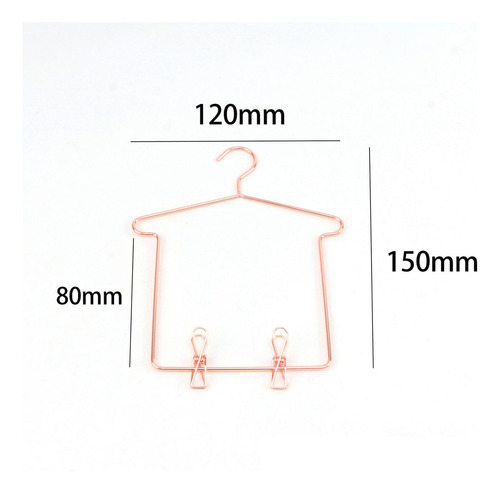 Perchero De Metal Para Vestido De 5 Piezas, Rosa Dorado