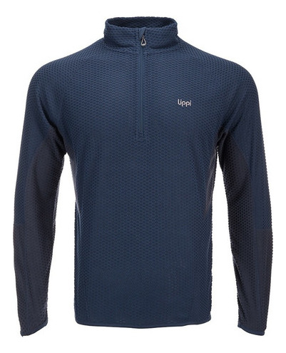 Poleron Hombre Jacarandá Nano-f 1/4 Zip Azul Lippi