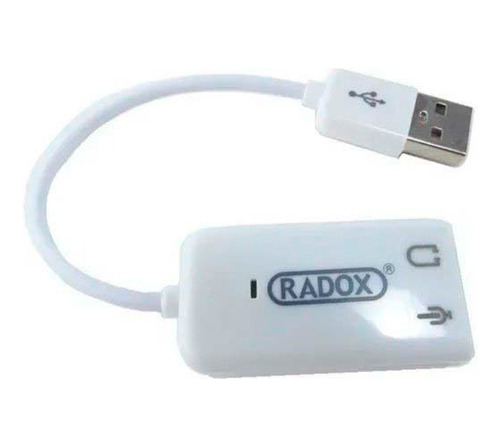 Adaptador Tarjeta De Audio Usb Radox 700-956 Blanco