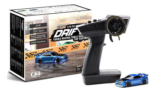 Coche Turbo Racing 1:76 C64 Drift Rc Con Radio Giroscópico C