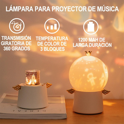 Lámpara De Ángel Giratoria Con Reflector For Niños, Luz
